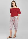 Red MESMORA MF Trendy Look Western Top With Bottom Heavy Collection 1114